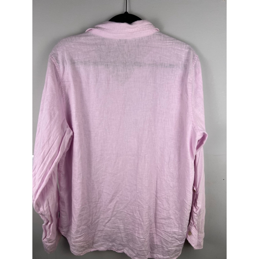 Women's Orvis Pink Linen Blend Button Down Shirt XL - Picture 6 of 7